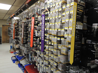 National Hardware aisle of fixtures